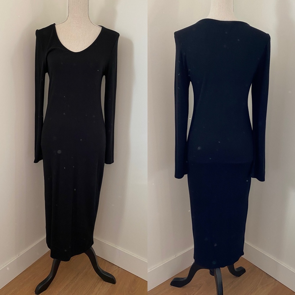Mimi Maternity black knit dress
